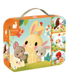 Janod 4 Progressive Puzzles Farm