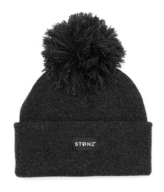 Stonz Pom Beanie Heather Charcoal