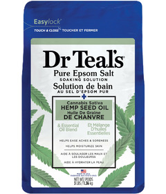 Dr Teal's Salt Soak with Pure Epsom Salt Cannabis Sativa Hemp Seed Oil