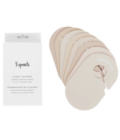 3 Sprouts Closet Divider Neutral Solid Neutral Solid