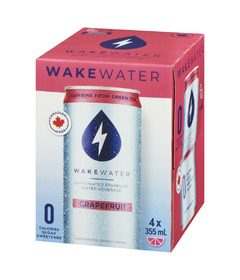 WakeWater Caffeinated Sparkling Water Grapefruit