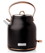 Haden Heritage Electric Kettle Black and Copper