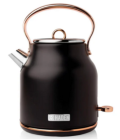 Haden Heritage Electric Kettle Black and Copper