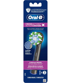 Oral-B CrossAction Electric Toothbrush Replacement Brush Head Refills Black