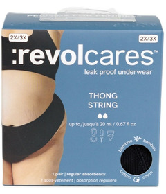 Revol Cares Period Thong Black