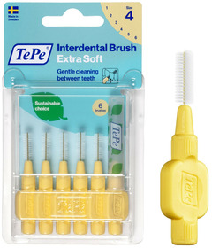 TePe Interdental Brush Extra Soft Yellow 0.7mm