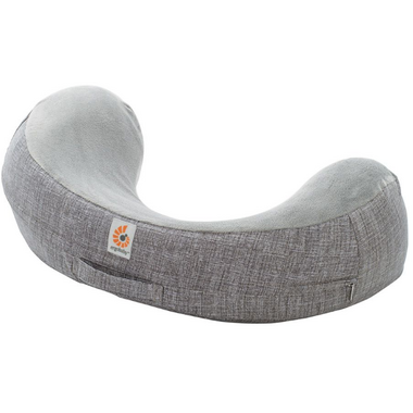 Ergobaby Natural Curve Nursing Pillow with Handle and Cover Heather Grey