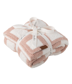 Pip + Phee Plush Blanket Pink Check Toddler