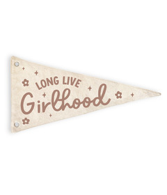 Cherrypick Canvas Pennant Flag Long Live Girlhood