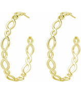 Natalie Wood Designs Bloom Hoop Earrings Gold