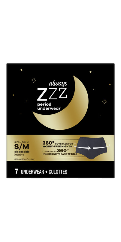 Always ZZZ Overnight Disposable Period Underwear Size S/M