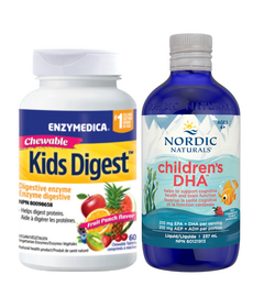 Enzymedica Kid's Digestive Enzymes & Nordic Naturals Children's DHA Bundle
