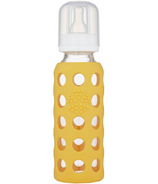 Lifefactory Glass Baby Bottle with Silicone Sleeve Mango