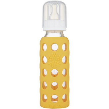 Lifefactory Glass Baby Bottle with Silicone Sleeve Mango Lifefactory Glass Baby Bottle with Silicone Sleeve Mango