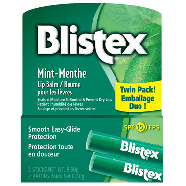 Blistex Medicated Lip Balm Mint SPF 15 Twin Pack Blistex Medicated Lip Balm Mint SPF 15 Twin Pack