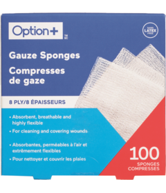 Option+ Gauze Sponges 8 Ply