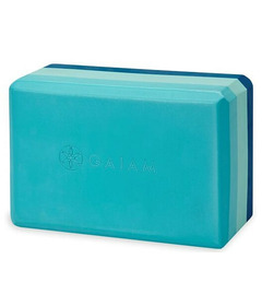 Gaiam Tri-Colour Foam Yoga Block Skyline