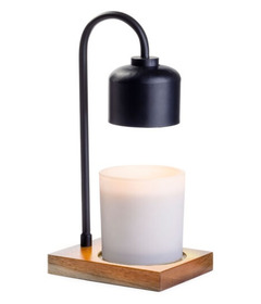 Candle Warmers Arched Candle Warmer Lamp Black & Wood