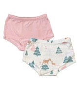 Lot de sous-vêtements pour bébé en bambou Silkberry Baby Boyshorts Deer Forest et Teatime Pink