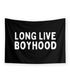 Cherrypick Reusable Fabric Banner Long Live Boyhood Black