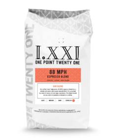 One Point Twenty One Whole Bean Coffee 88 MPH Espresso Blend 