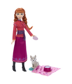 Disney Frozen Anna Doll & Wolf Cub