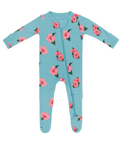 Kyte BABY Zippered Footie Hibiscus