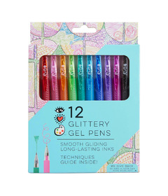 Bright Stripes Glittery Gel Pens