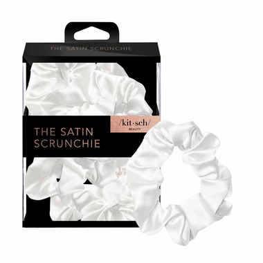 scrunchies kitsch ivory satin sleep