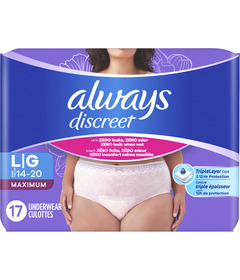 Always Discreet Maximum Protection Underwear Large