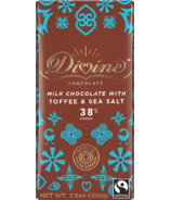 Divine Chocolate Milk Chocolate with Toffee & Sea Salt 38% Cocoa