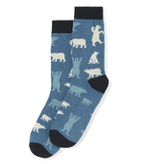 Hatley Men's Crew Socks Blue Polar Bears