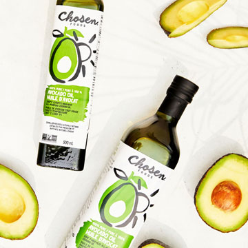 Chosen Foods products and avocado halves