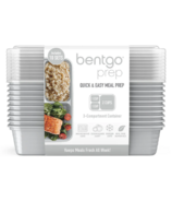Bentgo Prep 3 Compartment Containers Set Silver