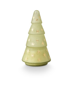 ILLUME Frosted Glass Tree Candle Balsam & Cedar