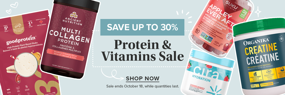 Save up to 30% on The Protein & Vitamins Sale