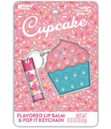 Taste Beauty Lip Balm Pop It Keychain Cupcake