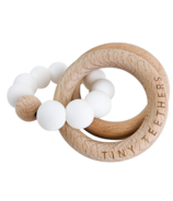 Tiny Teethers Rattle Teething Rings White