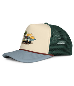 Headster Kids Trucker Hat All Terrain Fun Oatmeal