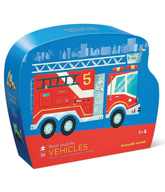 Crocodile Creek Vehicles Shaped Box Floor Puzzle