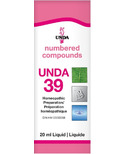 Composés numérotés UNDA 39 préparation homéopathique 