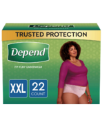 Depend FIT-FLEX Sous-vêtements d'incontinence adulte pour femmes Absorbance maximale XXL