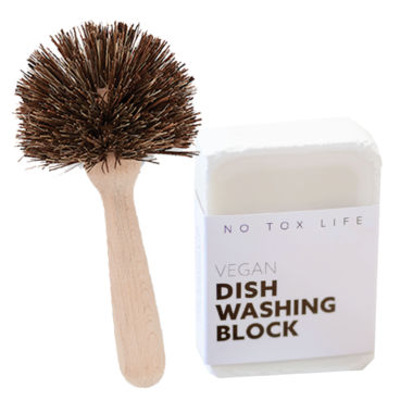 No Tox Life Dish Block Bar & Natural Dish Brush Bundle No Tox Life Dish Block Bar & Natural Dish Brush Bundle