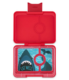 Yumbox Snack Size 3 Compartment Bento Box Wow Red Shark
