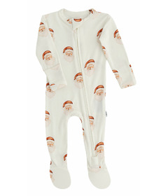 Pip + Phee Bamboo Footed Sleeper Antique Santa