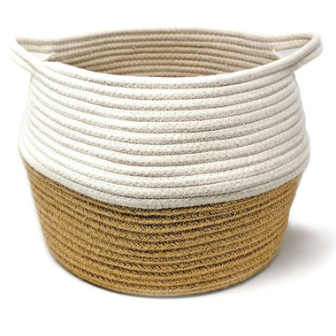 Buy Natural Living Cotton Basket White/Natural Jute at Well.ca | Free ...