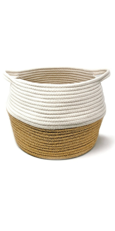 Buy Natural Living Cotton Basket White/Natural Jute at Well.ca | Free ...