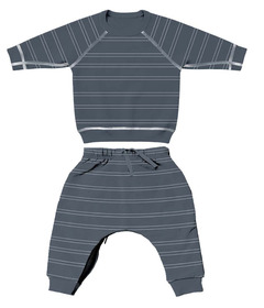 gunamuna Fleece Sweatsuit Blue Stripes