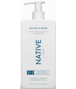 Native shampooing et revitalisant 2 en 1, sel de mer et cèdre