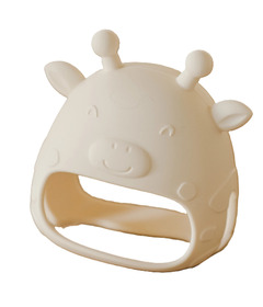 Micasso & Co Giraffe Silicone Teething Mitt Creamy White